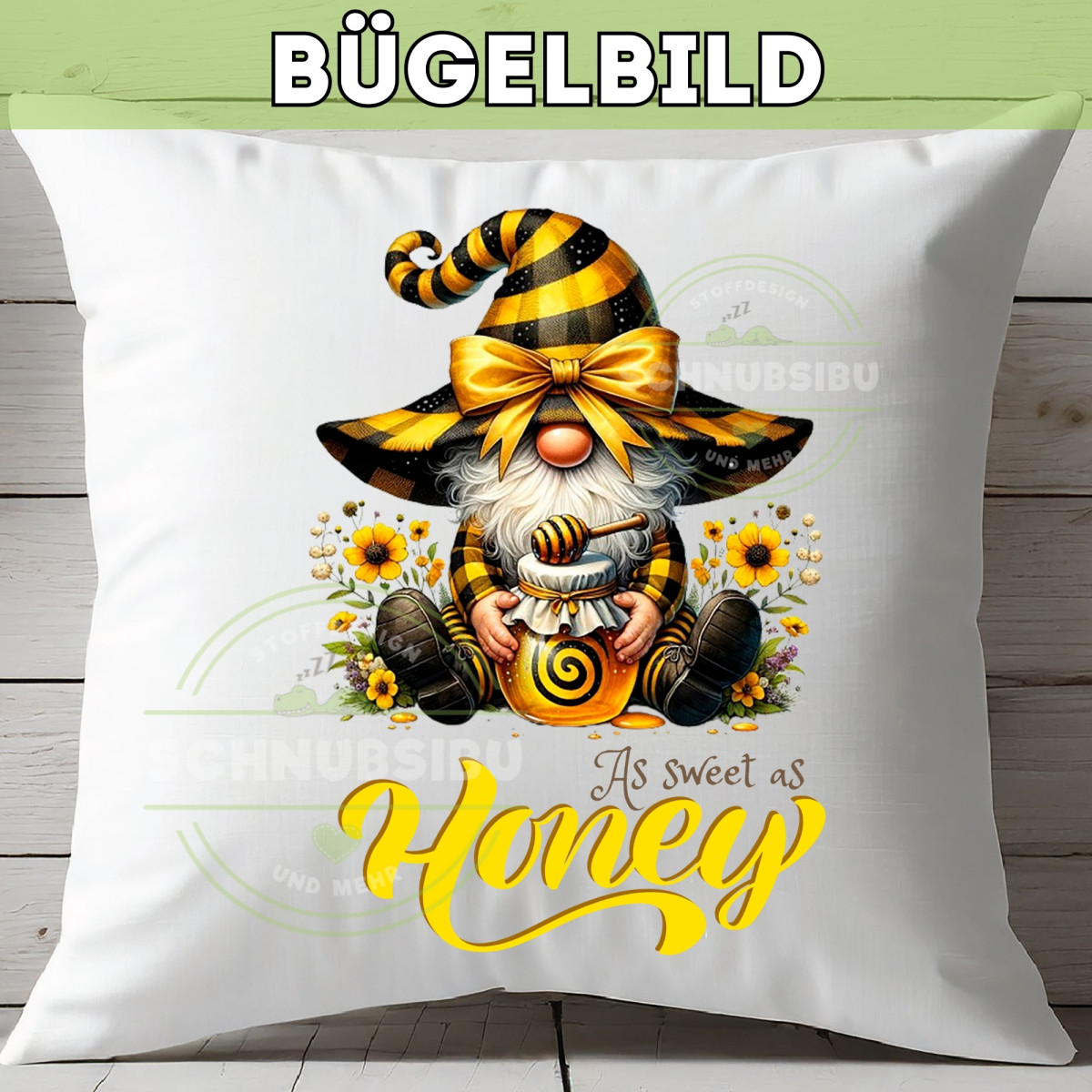 Bügelbild Wichtelkollektion - As sweet as Honey